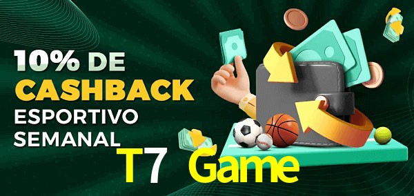10% de bônus de cashback na T7 Game